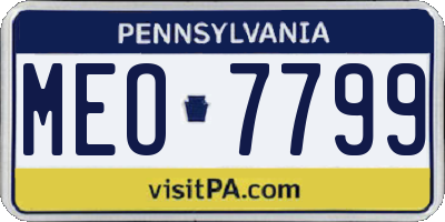 PA license plate MEO7799