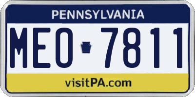 PA license plate MEO7811