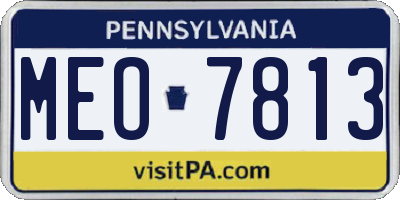 PA license plate MEO7813