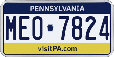 PA license plate MEO7824