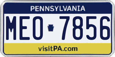 PA license plate MEO7856