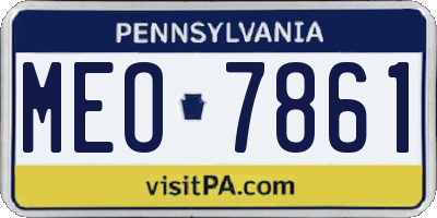 PA license plate MEO7861