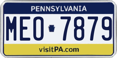 PA license plate MEO7879