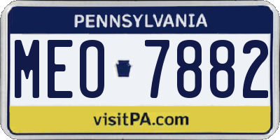 PA license plate MEO7882