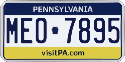 PA license plate MEO7895