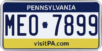 PA license plate MEO7899