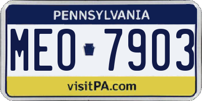 PA license plate MEO7903