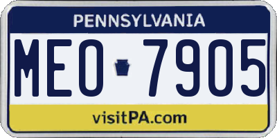 PA license plate MEO7905