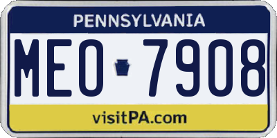 PA license plate MEO7908