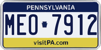 PA license plate MEO7912