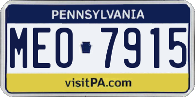 PA license plate MEO7915