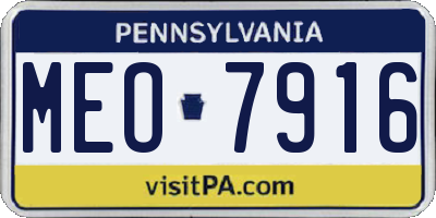PA license plate MEO7916