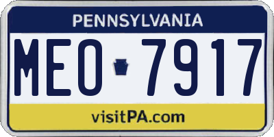 PA license plate MEO7917