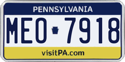 PA license plate MEO7918