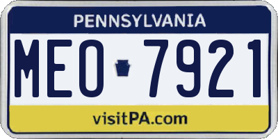 PA license plate MEO7921