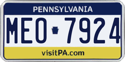 PA license plate MEO7924