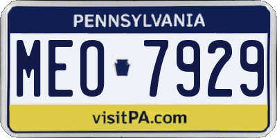 PA license plate MEO7929