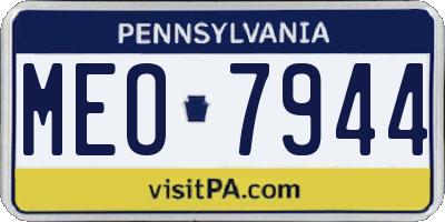 PA license plate MEO7944