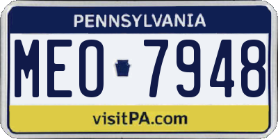 PA license plate MEO7948