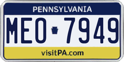 PA license plate MEO7949