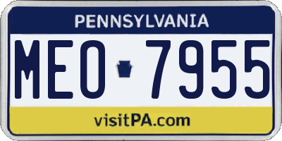 PA license plate MEO7955