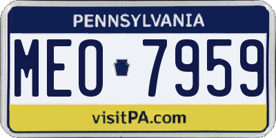 PA license plate MEO7959