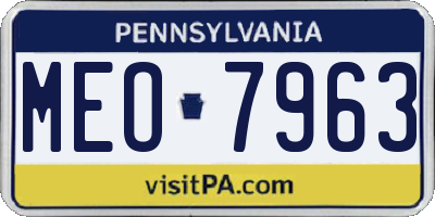 PA license plate MEO7963