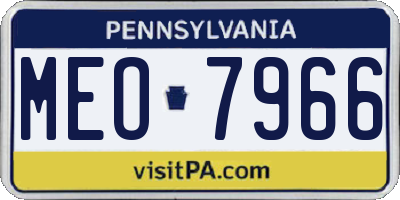 PA license plate MEO7966