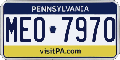 PA license plate MEO7970