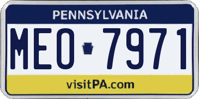 PA license plate MEO7971