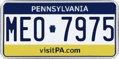 PA license plate MEO7975