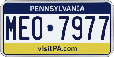PA license plate MEO7977