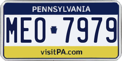 PA license plate MEO7979