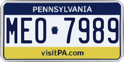 PA license plate MEO7989