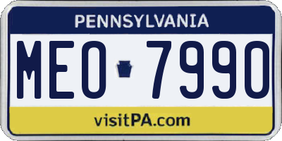 PA license plate MEO7990