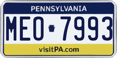 PA license plate MEO7993