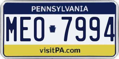 PA license plate MEO7994