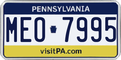 PA license plate MEO7995