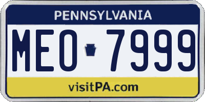 PA license plate MEO7999