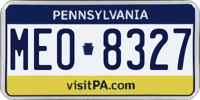 PA license plate MEO8327