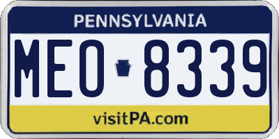 PA license plate MEO8339
