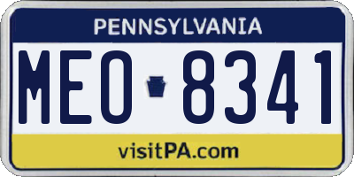 PA license plate MEO8341