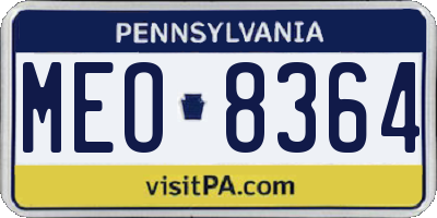 PA license plate MEO8364
