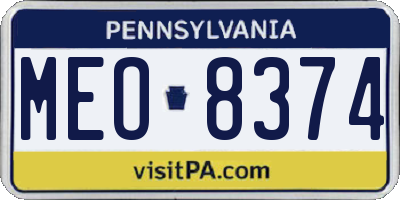 PA license plate MEO8374