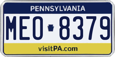 PA license plate MEO8379