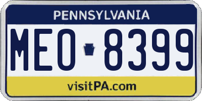 PA license plate MEO8399