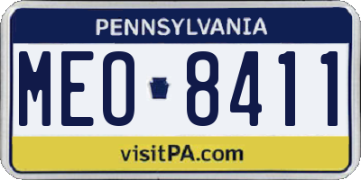 PA license plate MEO8411