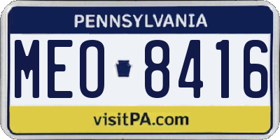 PA license plate MEO8416