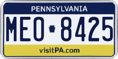 PA license plate MEO8425