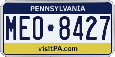 PA license plate MEO8427